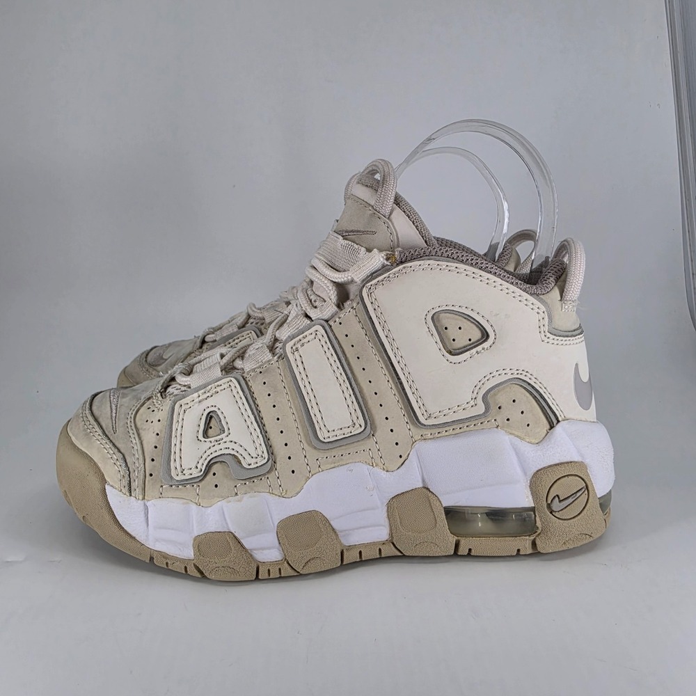 Nike Kids Shoes Size 1Y Beige Air More Uptempo Phantom Sand Drift DM1026-001